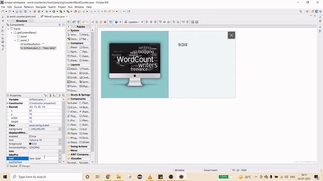 Modernized Word Counter | Mini Project | Java | Swing | Modern Desktop Application (GUI) | Eclipse смотреть онлайн