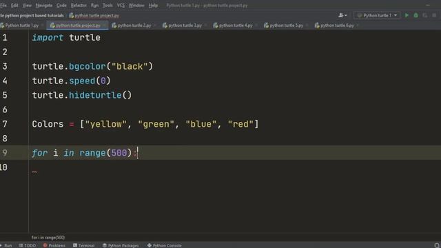 Create a very simple Python Animation by Using Python Turtle - python projects for beginners.