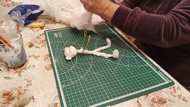 Кот Базилио. Каркас. Часть 2. мастер класс. Ватная игрушка. смотреть онлайн