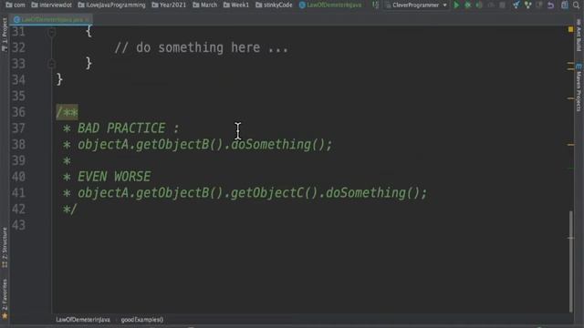 DONT TALK TO STRANGERS | CLEAN CODE | GOOD PROGRAMMING PRACTICE | JAVA CODE EXAMPLE | InterviewDOT