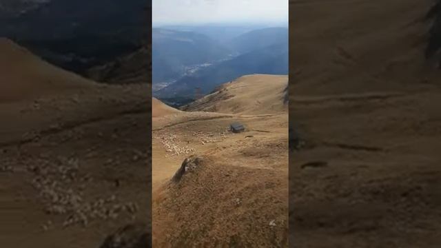 Виды с фуникулера в Синае, Румыния. Gondola Sinaia view.