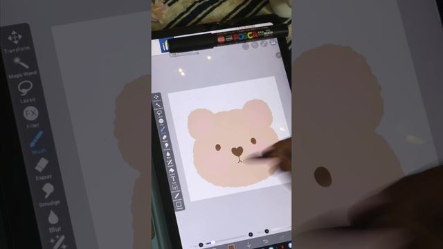 How to draw a bear || Cute Bear illustration in ibis paint x