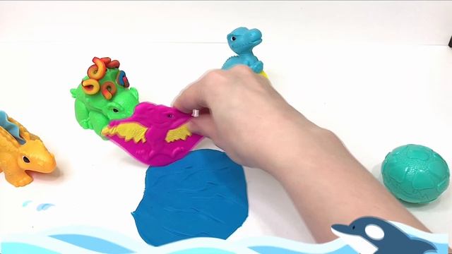 Лепим из пластилина и играем с забавными динозаврами смотреть онлайн