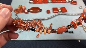 Браслет и сотуар из сердолика. Украшения для Екатерины. Часть 5.