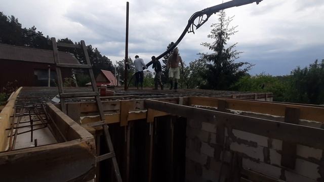 Бетонирование перекрытия 65 м.кв смотреть онлайн