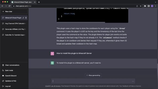 ChatGPT Create Minecraft Plugin and Install