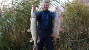 Оказывается жена умеет ловить крупную щуку не только на раттлины