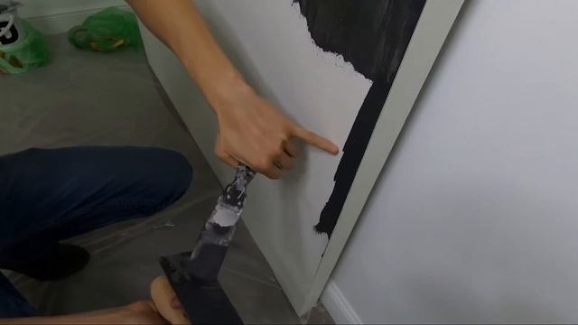 Чёрный мрамор из венецианской штукатурки. Часть 1.