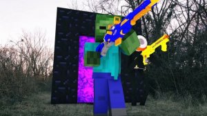 NERF meets Minecraft (NERF WAR FULL MOVIE) (FPS), mastodon, nerf zombies, call of duty