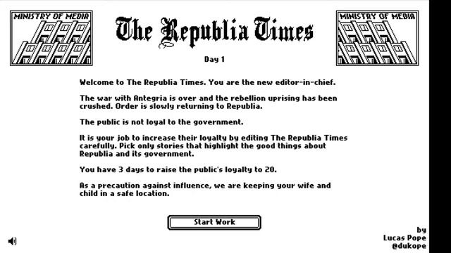 The Republia Times - Main Theme - Lucas Pope смотреть онлайн