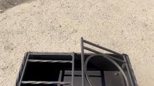 Мангал для дачи с откидными полками для небольшого казана