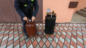 Автоклава из газового баллона №-2. Autoclave from gas cylinder No. -2.