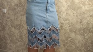 Как это шьётся.Интересный дизайн джинсовой юбки.