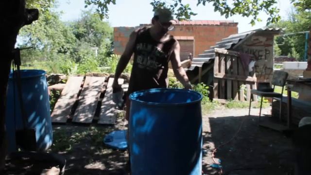 Как отрезать крышку с пластиковой бочки 200 литров смотреть онлайн