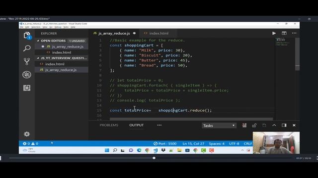 #javascript  Interview Question#js  array reduce method