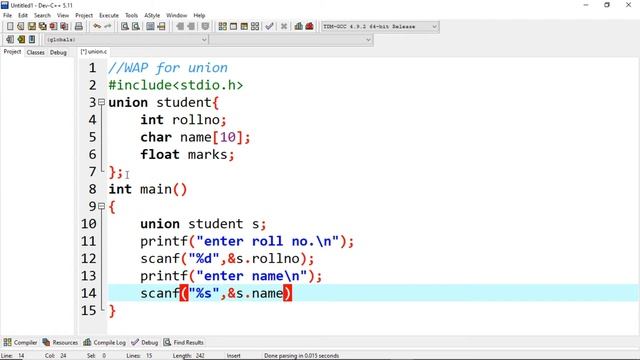 Union program in c language example | Full explain | Learn coding | CSE gyan
