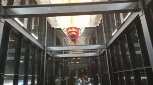 Город Долгопрудный вид на новую станцию D1 Долгопрудная и поездка на эскалаторе