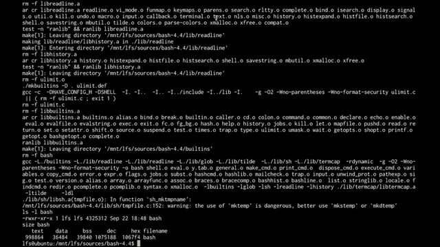 LFS Series Video 11 - Temporary System Ncurses, Bash and Bison смотреть онлайн