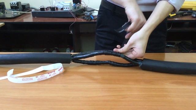 Монтаж соединительной муфты холодной усадки смотреть онлайн