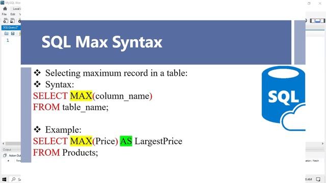23 SQL MIN and Max Functions