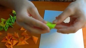 оригами рыбка из модулей