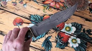 Нож из рессоры, рукоятка рог косули. Forged knife