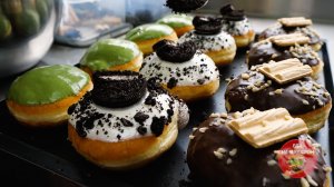 Вкусные пончики со сливками от корейских кондитеров