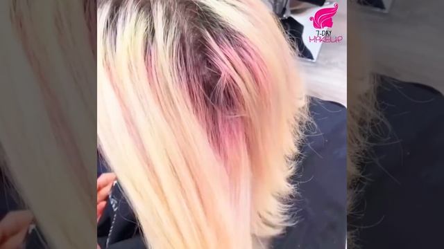 Rainbow Neon Hair Color. Best Haircut and Colorful Transformation Tutorial Compilations смотреть онлайн