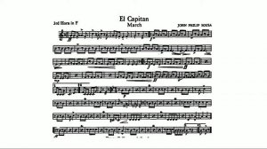 El Capitan March: 3rd Horn in F: John Philip Sousa