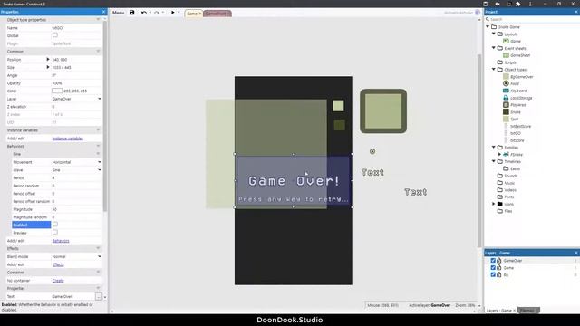 Construct 3: (#8) Adding Game Over | HTML5 Game Tutorial смотреть онлайн