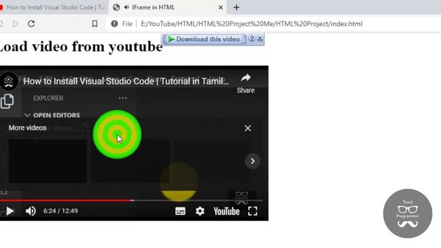 Iframe in HTML | Tutorial in Tamil | Tamil Programmer