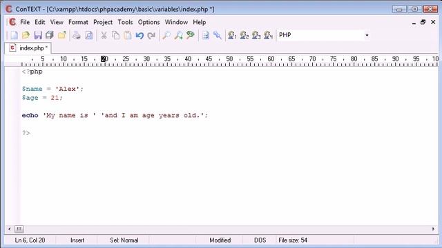 007 Variables | php programming course