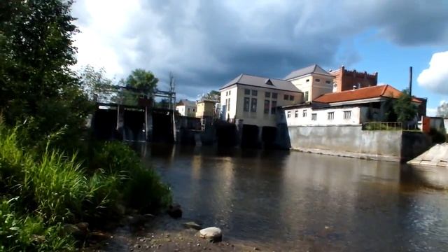 Озёрск Река Анграпа за дамбой