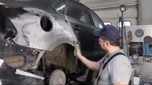 Рихтовка, покраска заднего правого крыла Polo