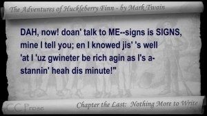 Chapter The Last (43) - The Adventures of Huckleberry Finn by Mark Twain - Nothing More to Write