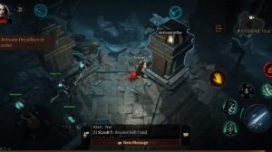 How to activate the pillars in Order - Diablo Immortal mobile