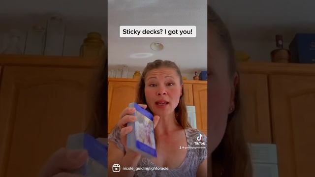 Helpful hint for sticky tarot decks