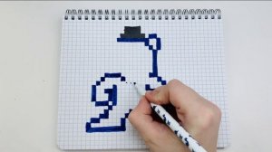 Как нарисовать аниматроника Фредди по клеточкам. Рисунки по клеточкам