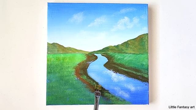 봄 나무 풍경 그리기 / 아크릴 페인팅 смотреть онлайн