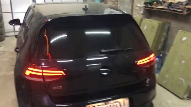 Установка LED задних фар Golf VII GTI 2016 USA программирование световой схемы, желтые повороты смотреть онлайн