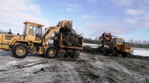 Работаем на Мазе в мороз - 20 на Мелиорацие.Маз 5516 на севере Беларуси