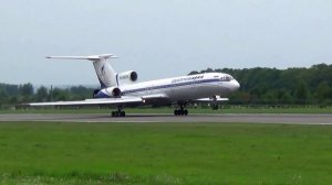 Посадка ТУ-154 _Газпромавиа_ . Аэропорт Белгород..mp4