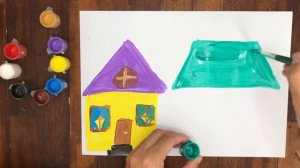 Рисуем дом с детьми / Два разных дома рисуем с детьми красками / Учимся рисовать дом красками