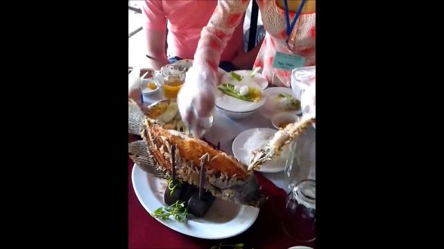 Вьетнам, март 2014, вьетнамка делает для нас роллы из рыбки "ухо слона" смотреть онлайн