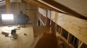 Finishing the particle board subfloor at #jarleifhouse!