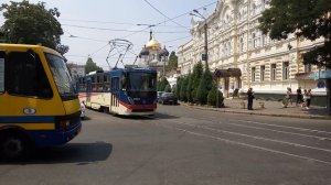 Одесский трамвай с блатным номером