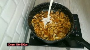 Гречка с мясом и шампиньонами.