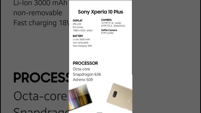 Sony Xperia 10 Plus mobile phone specifications | Bestmobile Pk