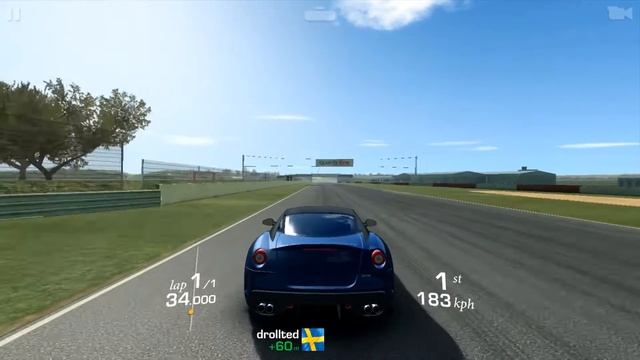 Real Racing 3 — Ferrari 599 GTO / TopSpeed @ 298 km/h смотреть онлайн