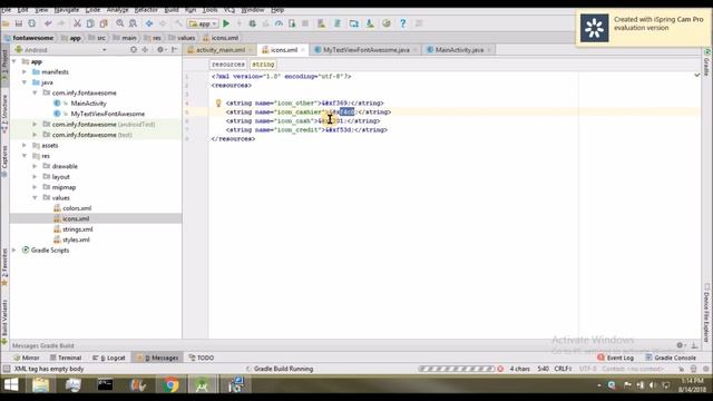 Adding font Awesome in android studio смотреть онлайн